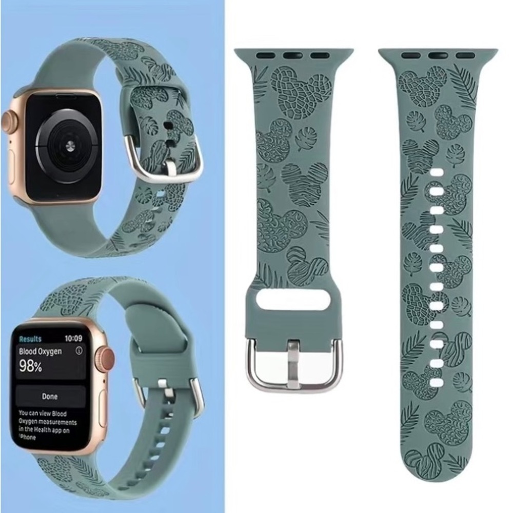Mickey Mouse ears Inspired engraved silicone iWatchband